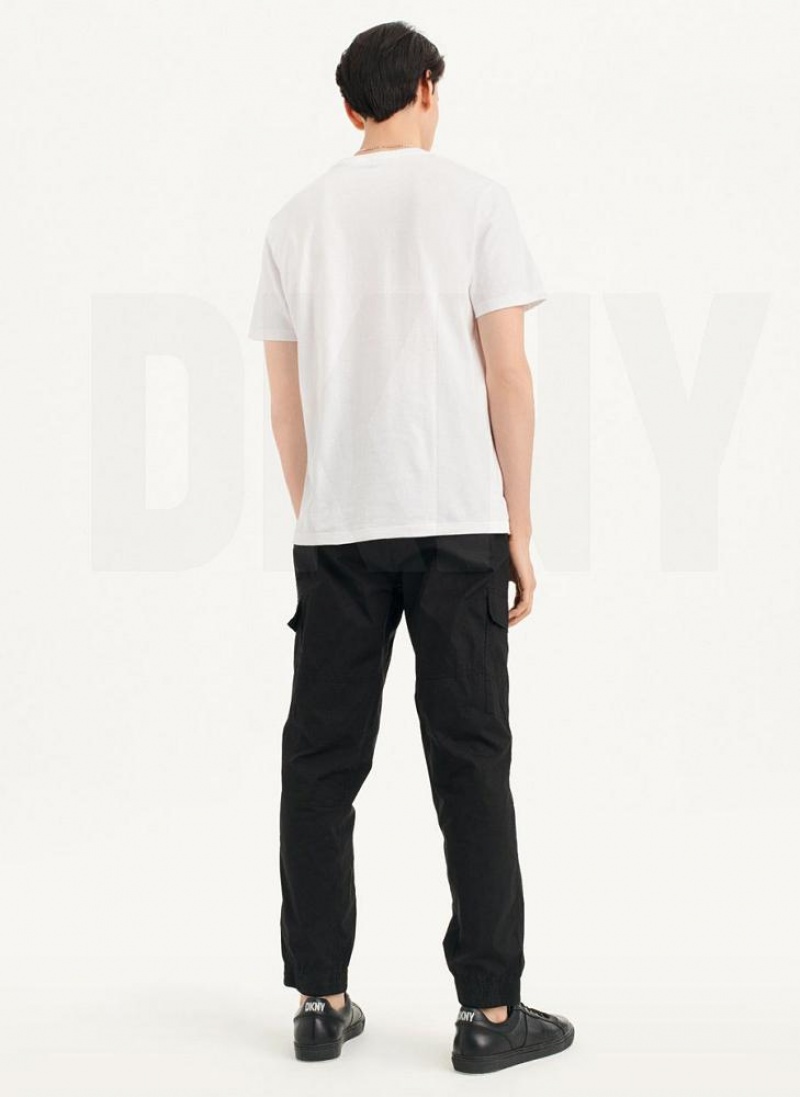 White Men's DKNY Tropical Ombre T Shirts | Australia-D1912