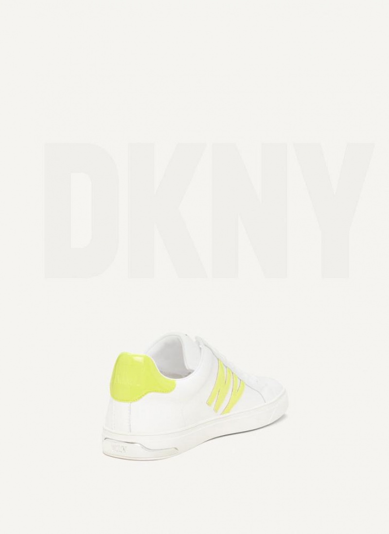 White Women's DKNY Abeni Lace Up Sneakers | Australia-D1323