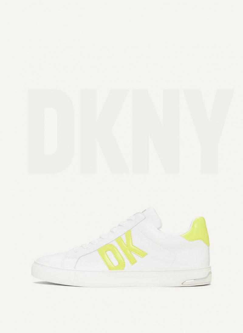 White Women\'s DKNY Abeni Lace Up Sneakers | Australia-D1323