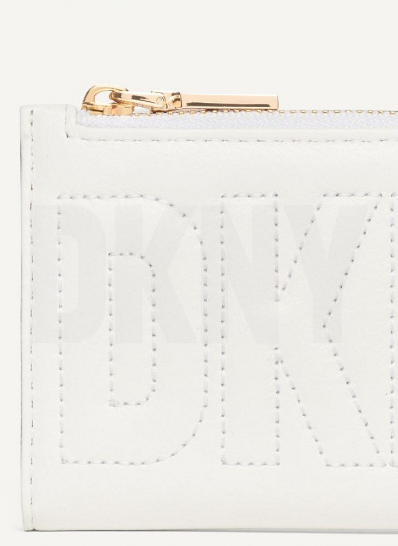 White Women's DKNY Elsa Bifold Card Holder Wallets | Australia-D0618