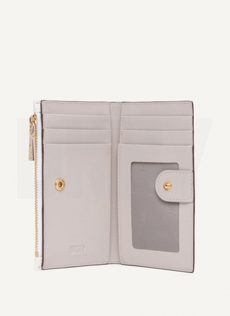 White Women's DKNY Elsa Bifold Card Holder Wallets | Australia-D0618