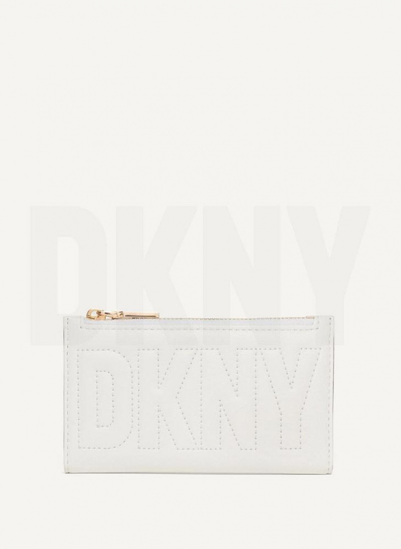 White Women\'s DKNY Elsa Bifold Card Holder Wallets | Australia-D0618