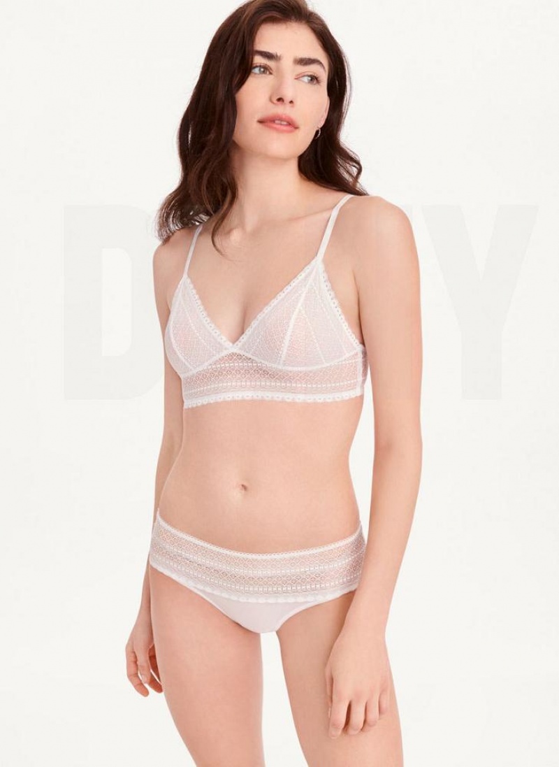 White Women\'s DKNY Lace Bras | Australia-D1188