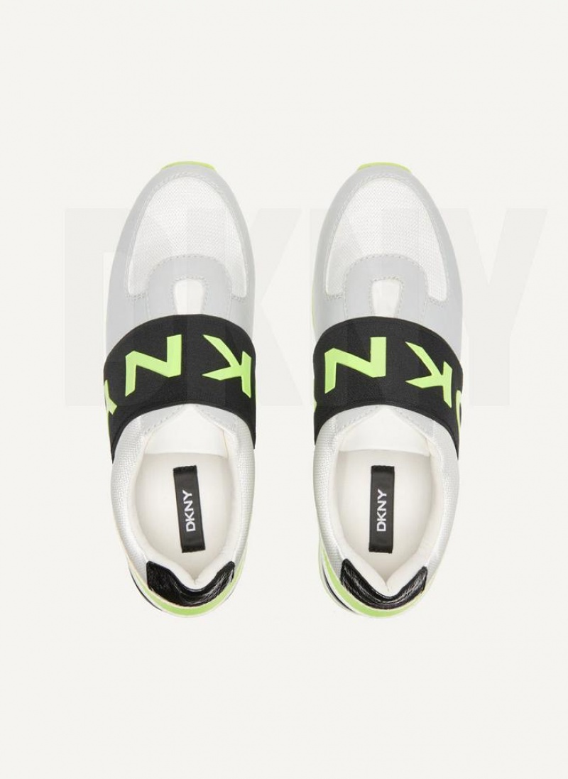 White Women's DKNY Marli Slip On Sneakers | Australia-D1514
