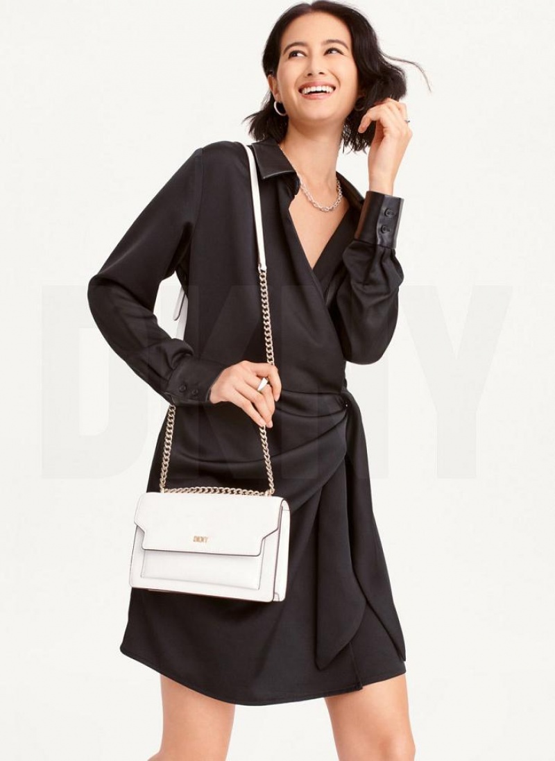 White Women's DKNY Millie Shoulder Bags | Australia-D0266