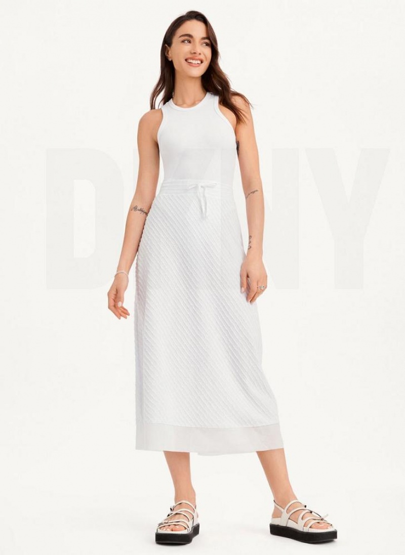 White Women\'s DKNY Pull On Maxi Skirts | Australia-D1047