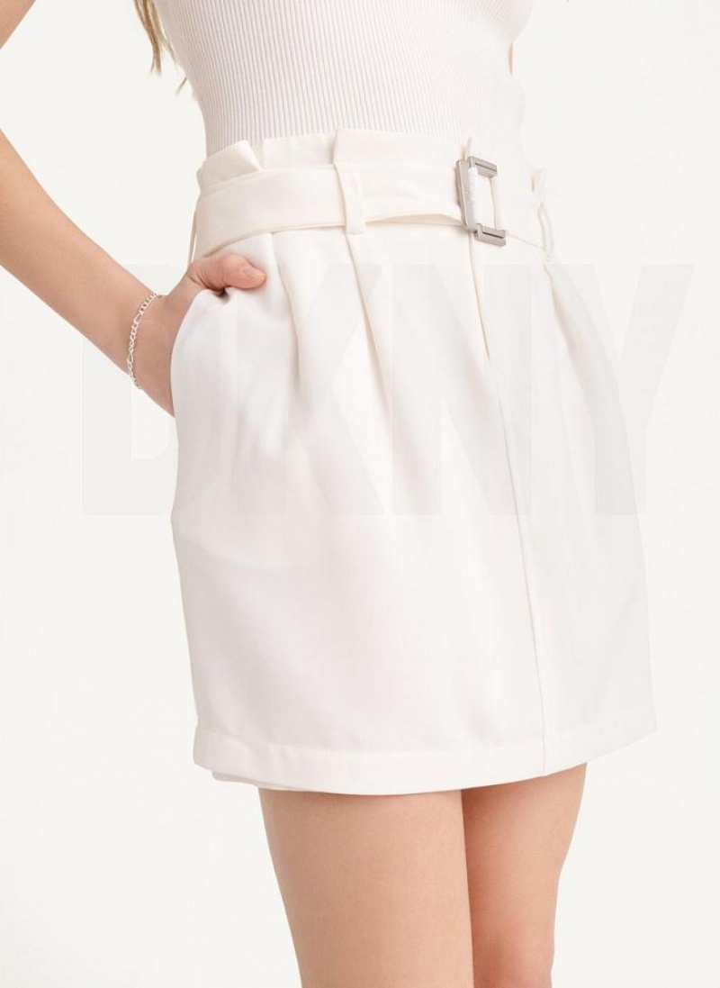 White Women's DKNY Soft Skirts | Australia-D1798