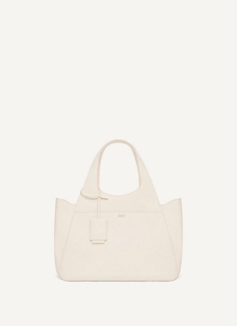 White Women's DKNY The Large Effortless Tote Bags | Australia-D1425