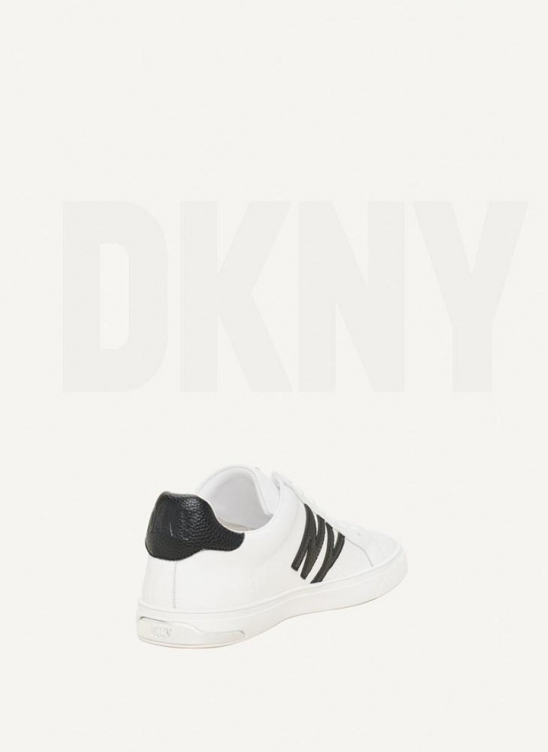 White / Black Women's DKNY Abeni Lace Up Sneakers | Australia-D1531