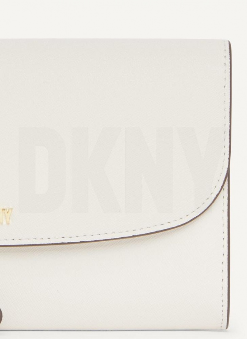 White / Gold Women's DKNY Sidney On A Chain Wallets | Australia-D0104