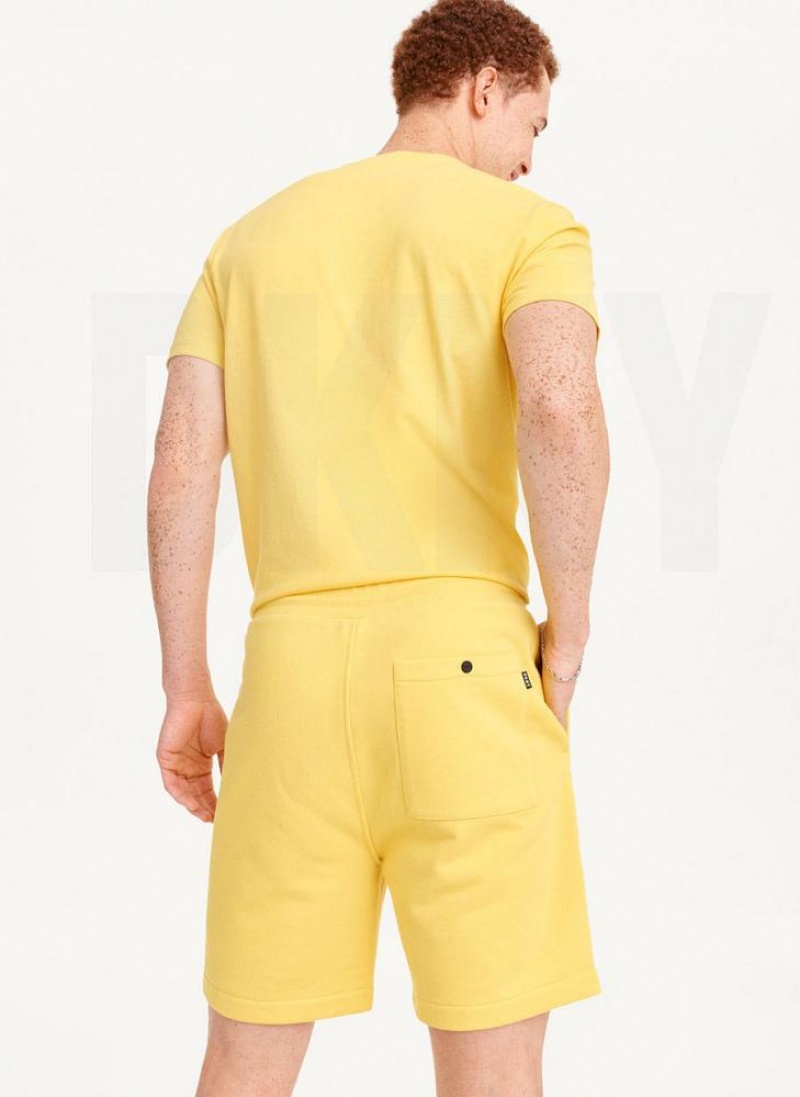 Yellow Men's DKNY French Terry Shorts | Australia-D1330