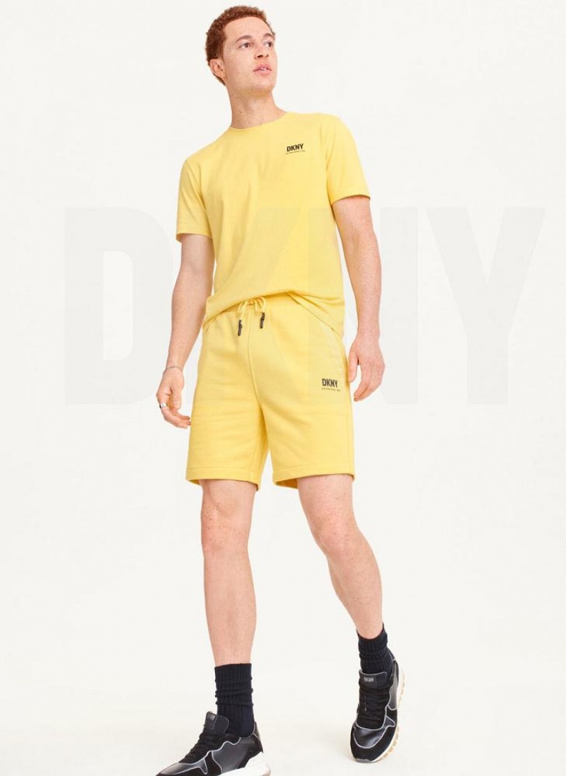 Yellow Men's DKNY French Terry Shorts | Australia-D1330