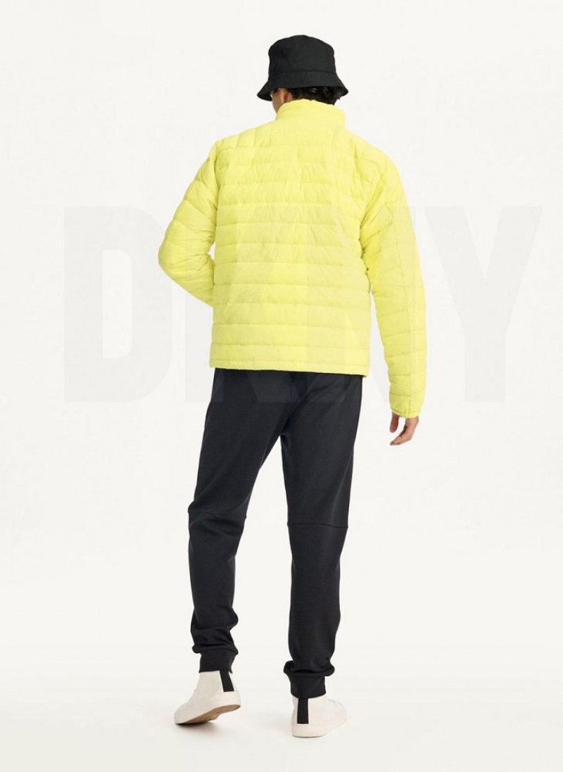 Yellow Men's DKNY Packable Puffer Jacket | Australia-D1300