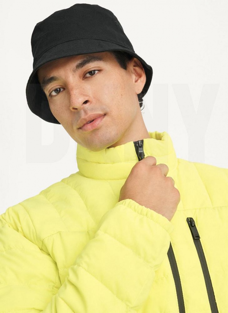 Yellow Men's DKNY Packable Puffer Jacket | Australia-D1300