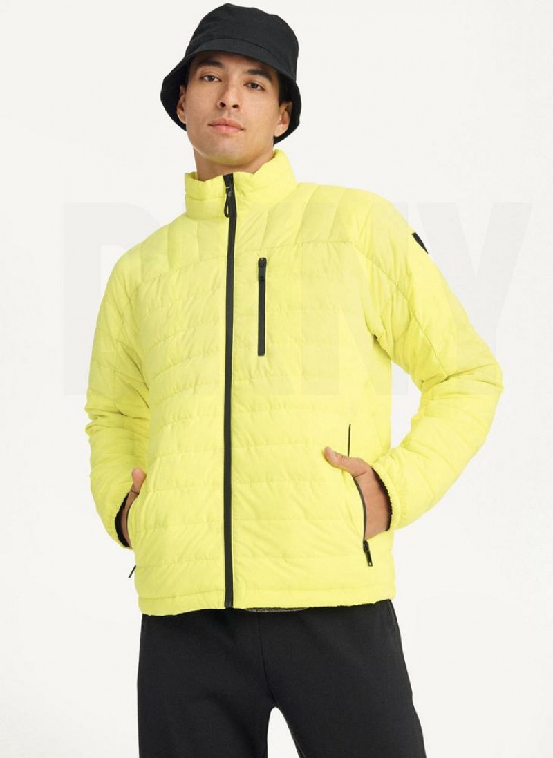 Yellow Men\'s DKNY Packable Puffer Jacket | Australia-D1300