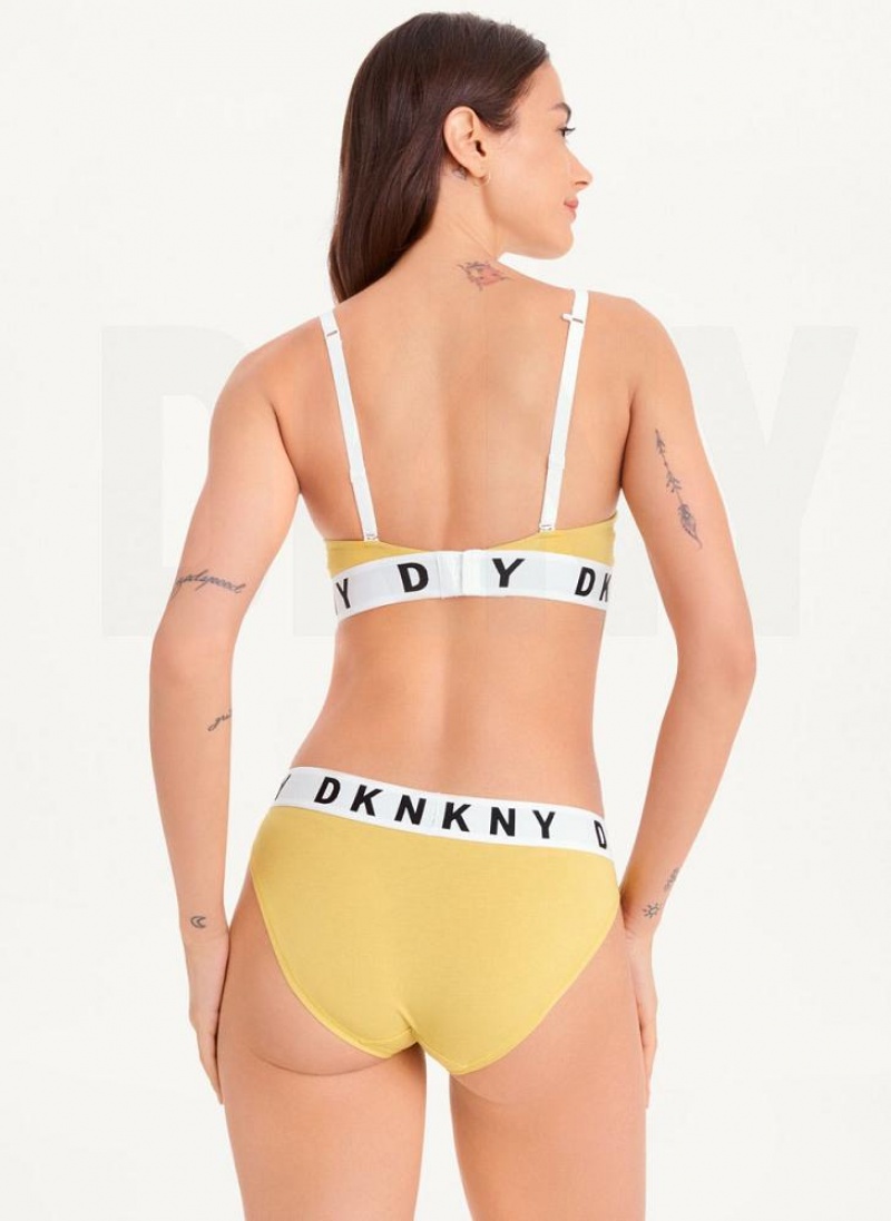 Yellow Women's DKNY Cozy Boyfriend Bikini Panties | Australia-D1195