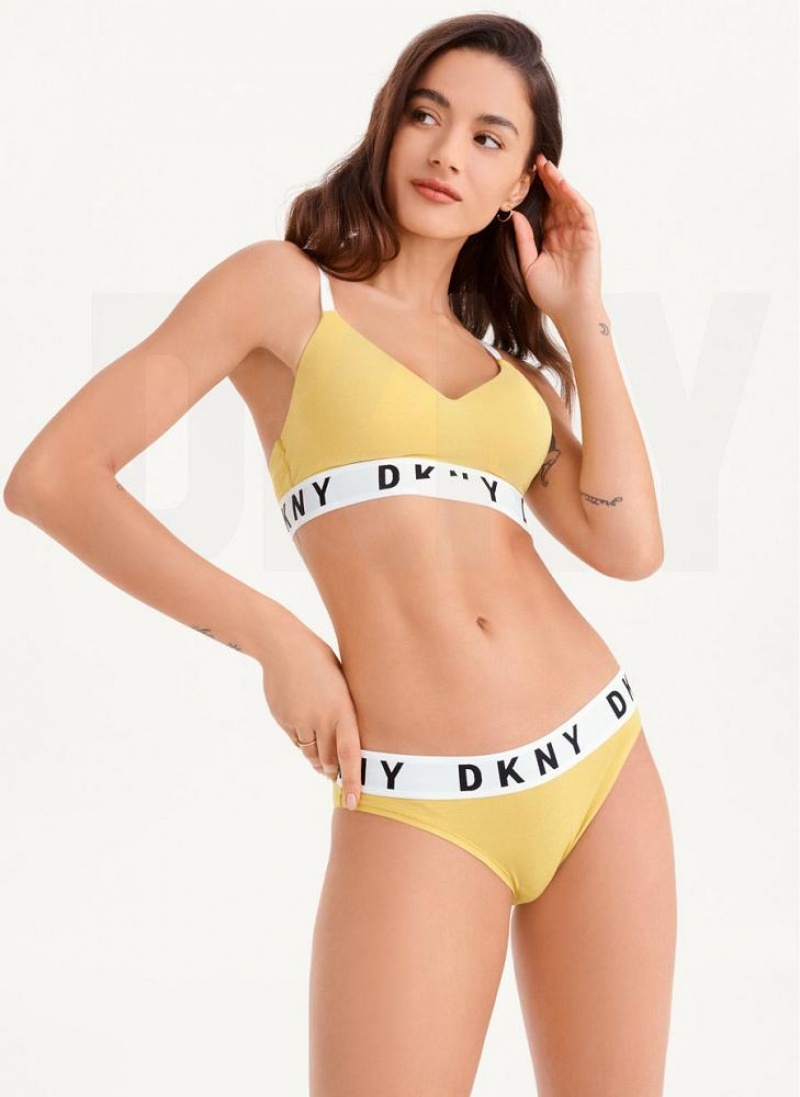 Yellow Women's DKNY Cozy Boyfriend Bikini Panties | Australia-D1195