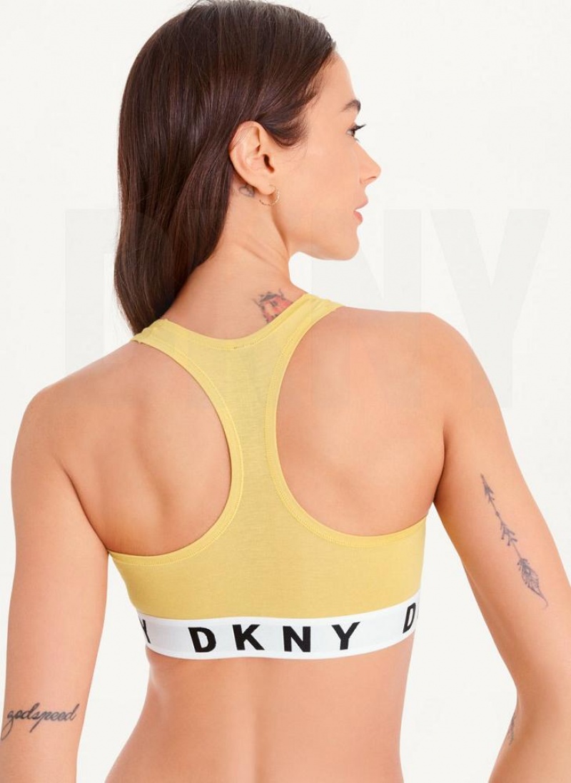 Yellow Women's DKNY Cozy Boyfriend Racerback Bras | Australia-D1430