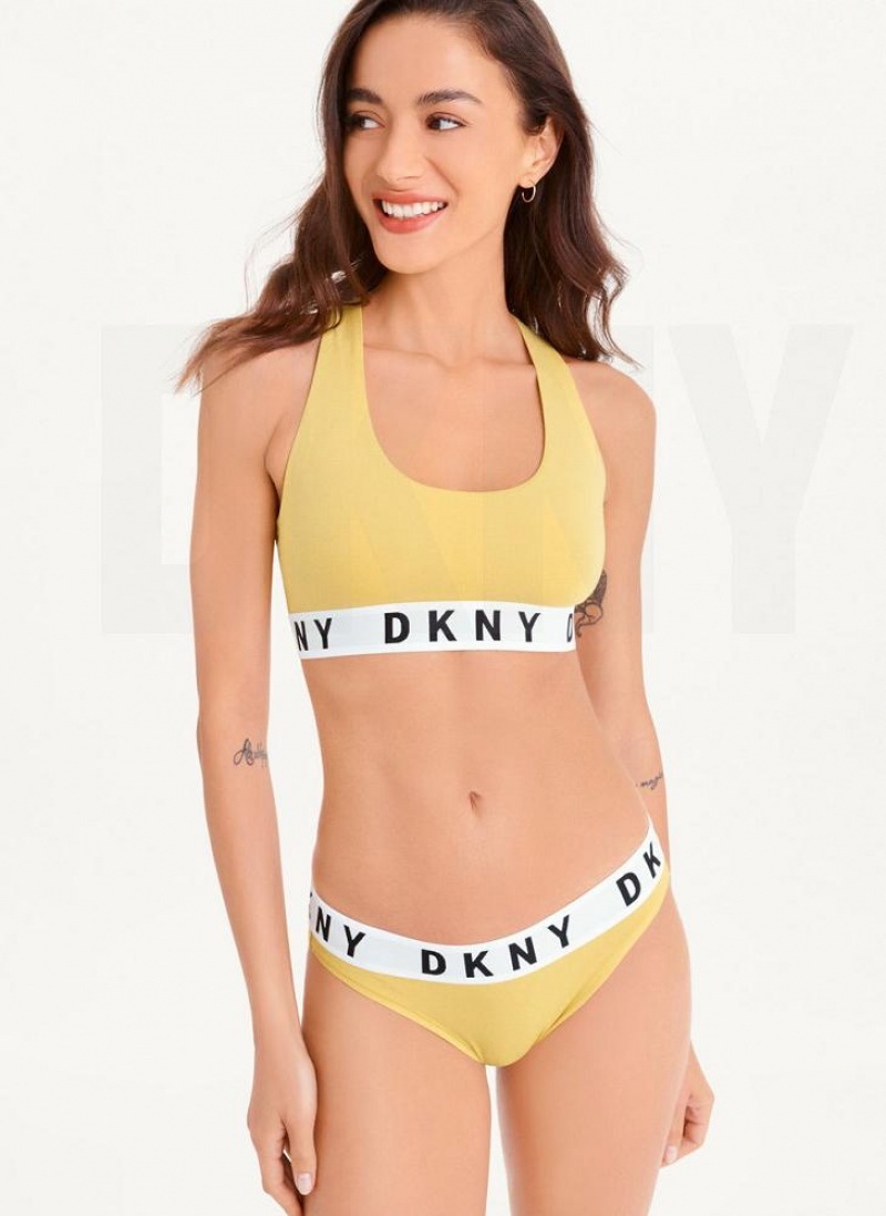 Yellow Women's DKNY Cozy Boyfriend Racerback Bras | Australia-D1430