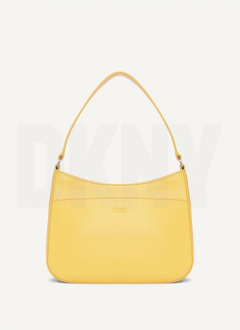 Yellow Women's DKNY Medium Shoulder Bags | Australia-D0295