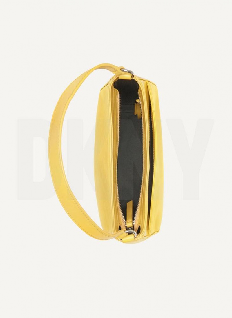 Yellow Women's DKNY Medium Shoulder Bags | Australia-D0295