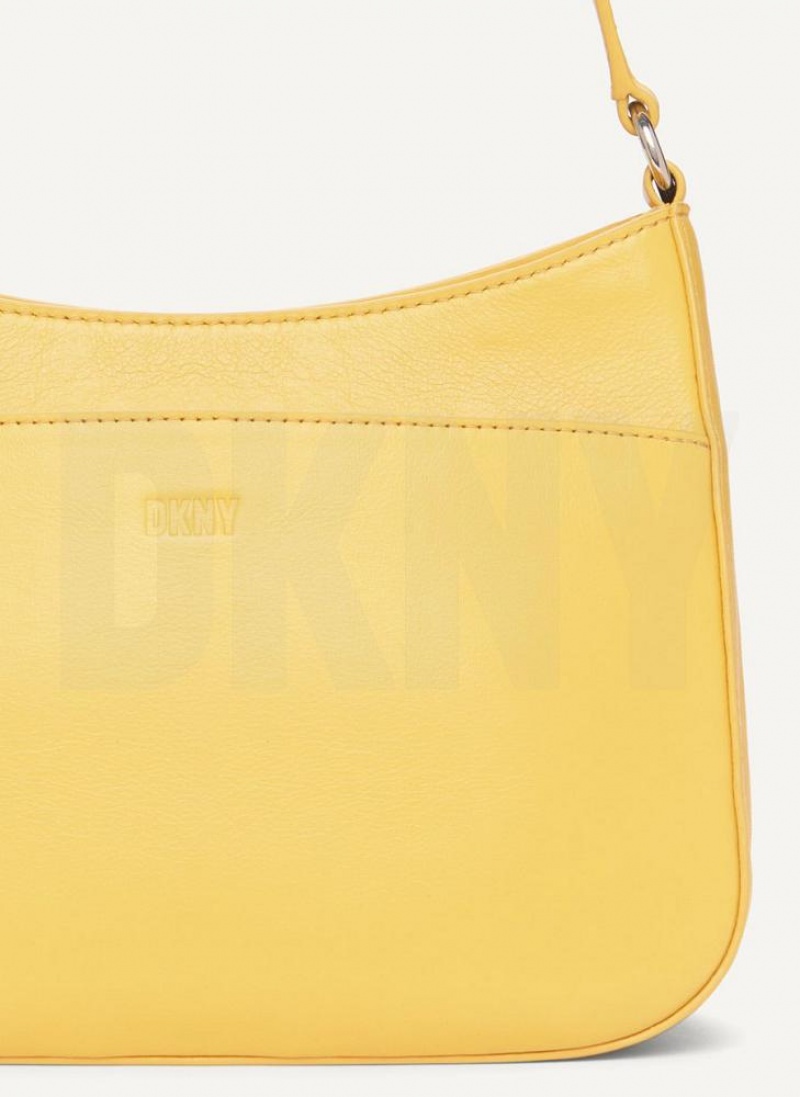 Yellow Women's DKNY Medium Shoulder Bags | Australia-D0295
