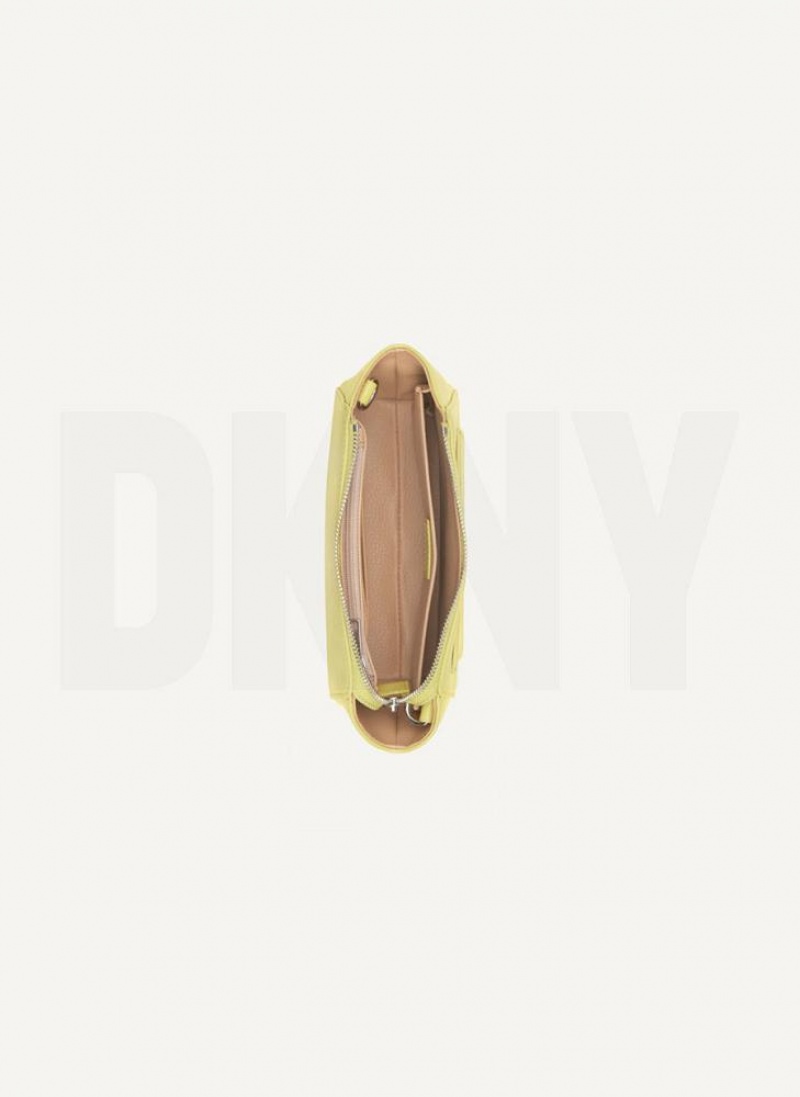 Yellow Women's DKNY Mini Dome Crossbody Bags | Australia-D0120