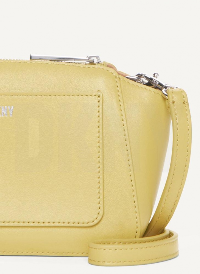 Yellow Women's DKNY Mini Dome Crossbody Bags | Australia-D0120