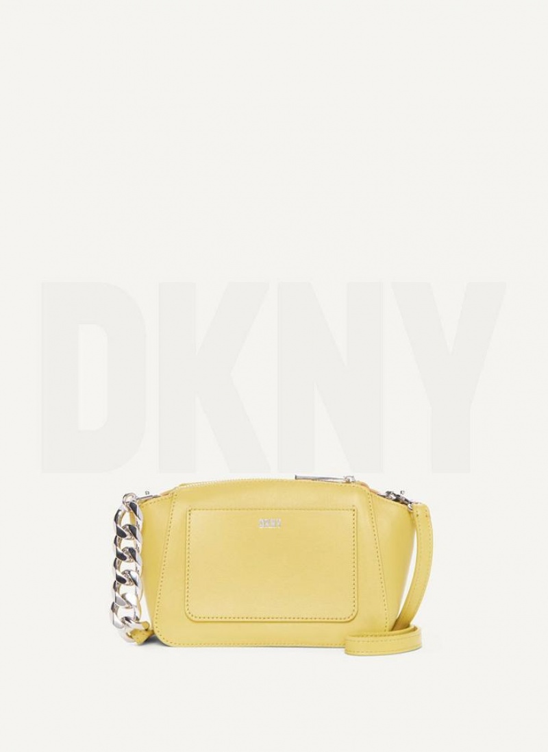 Yellow Women\'s DKNY Mini Dome Crossbody Bags | Australia-D0120