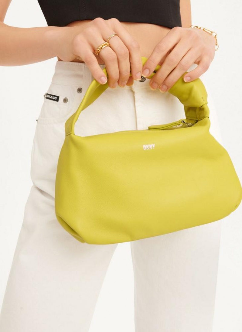 Yellow Women's DKNY Mini Modernist Knot Tote Bags | Australia-D0597