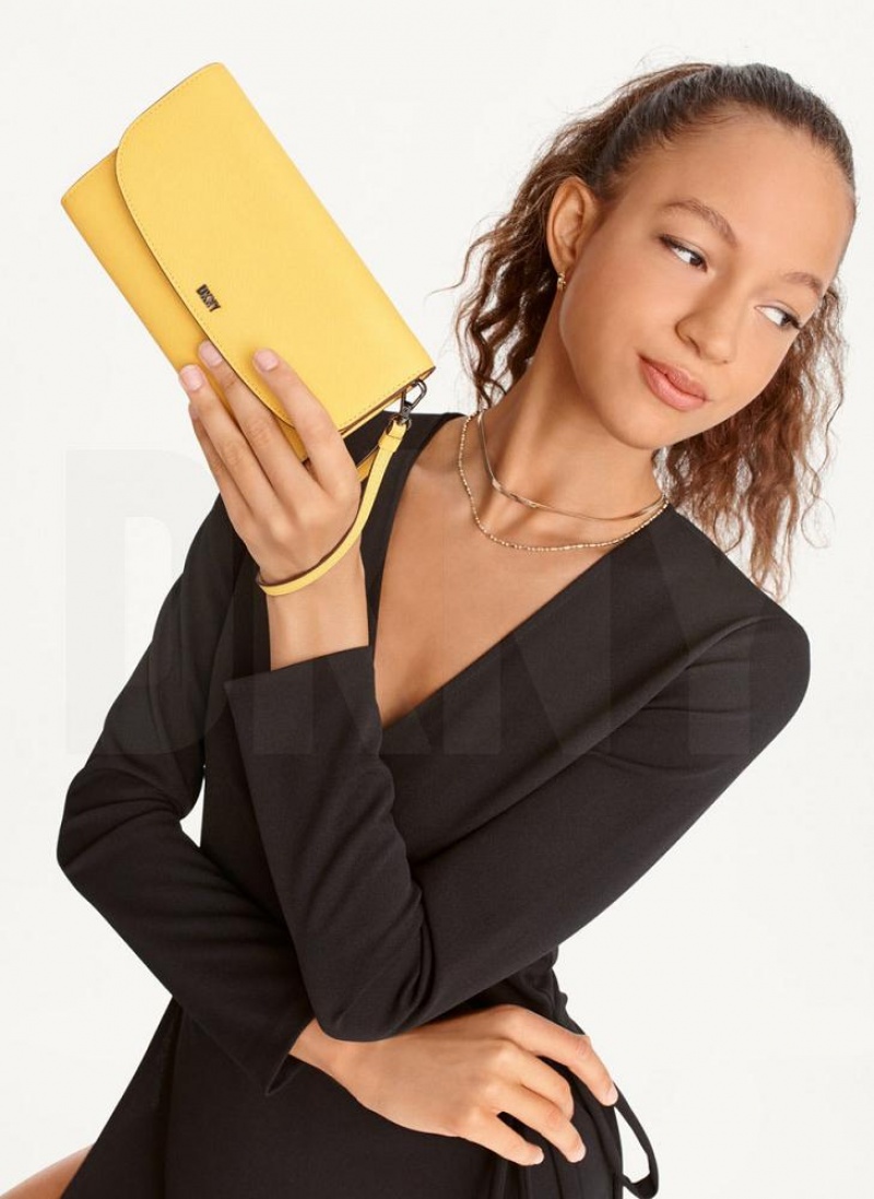 Yellow Women's DKNY Sidney On A Chain Wallets | Australia-D1858