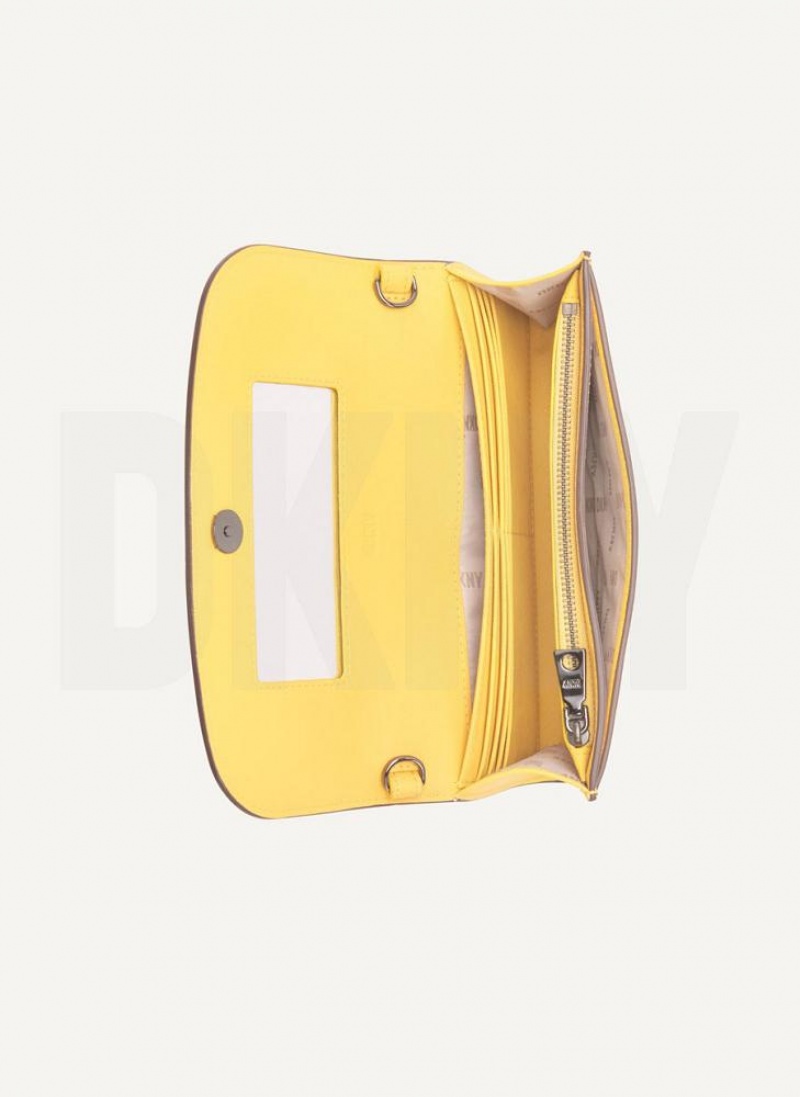 Yellow Women's DKNY Sidney On A Chain Wallets | Australia-D1858