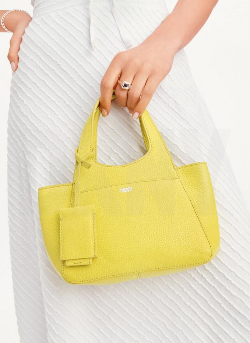 Yellow Women's DKNY The Mini Effortless Tote Crossbody Bags | Australia-D1487